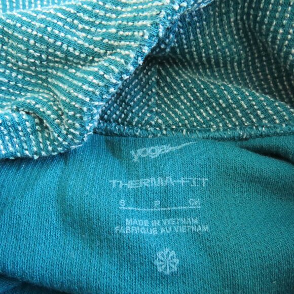 NIKE YOGA Luxe Textured Cowl Neck Pullover Sweatshirt Therma-Fit Green - Size S - Picture 11 of 11